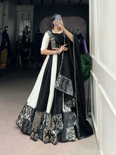 Black Color Plain And Printed With Paper Mirror Work Rayon Lehenga Choli